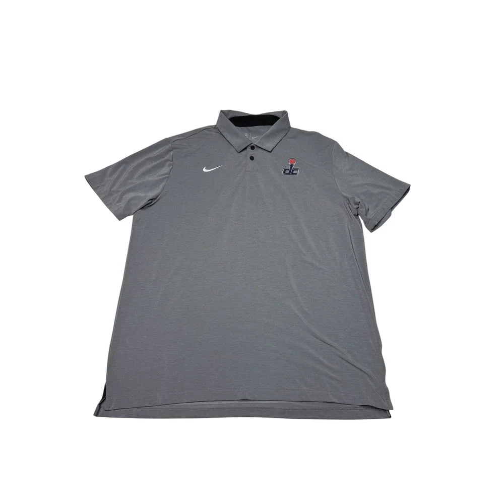 Nike NBA Washington Wizards Dri-FIT Polo Shirt Mens‎ Large Grey FV1014-084